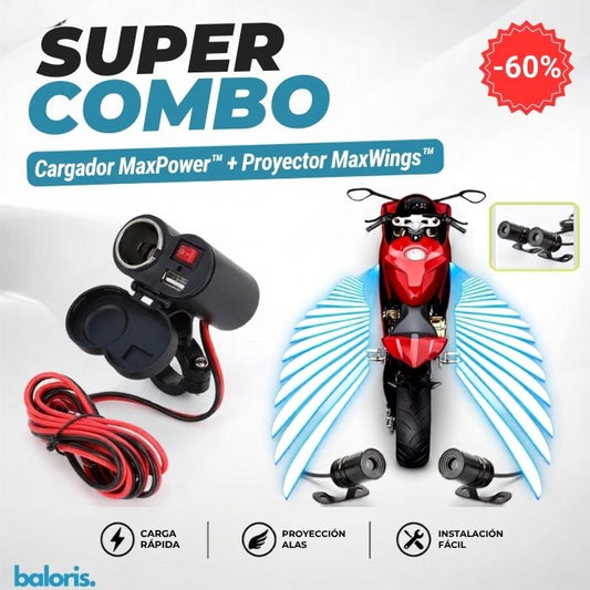 COMBO ESPECIAL: Cargador MaxPower™ + Proyector MaxWings™