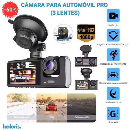 Cámara Para Automóvil Pro (3 lentes)