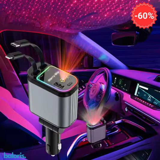 Cargador Para Auto 4 En 1