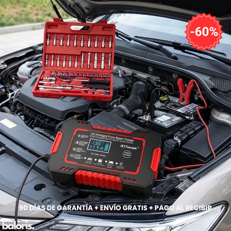 COMBO ESPECIAL: Cargador PowerMax + Kit Mecánico 46 Piezas
