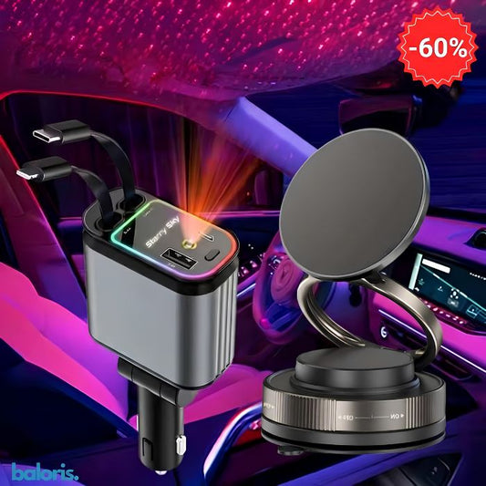 COMBO ESPECIAL: Cargador 4 En 1 Con Proyector + Soporte Magnético